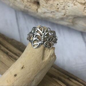 925 Silver Butterfly Toe Ring